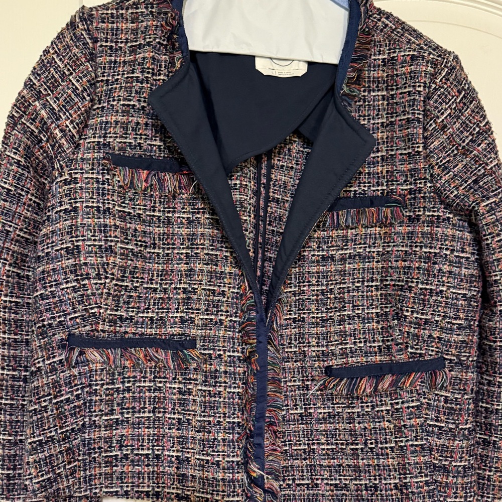 Blue tweed blazer